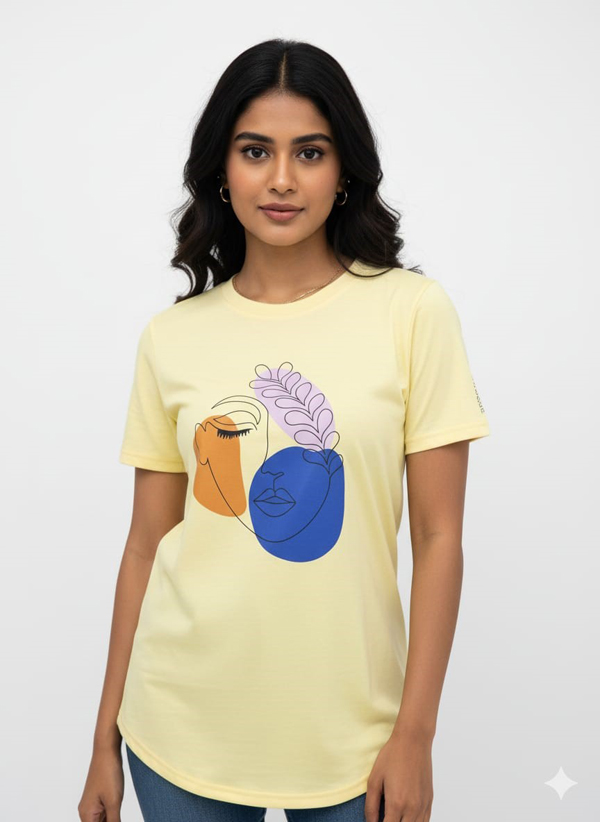 Face print Regular fit crew neck